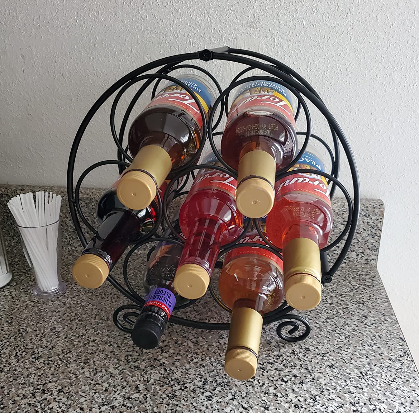 PAG-Mass 23 Bottles Arched Freestanding Floor Metal Wine Rack customer photo 2