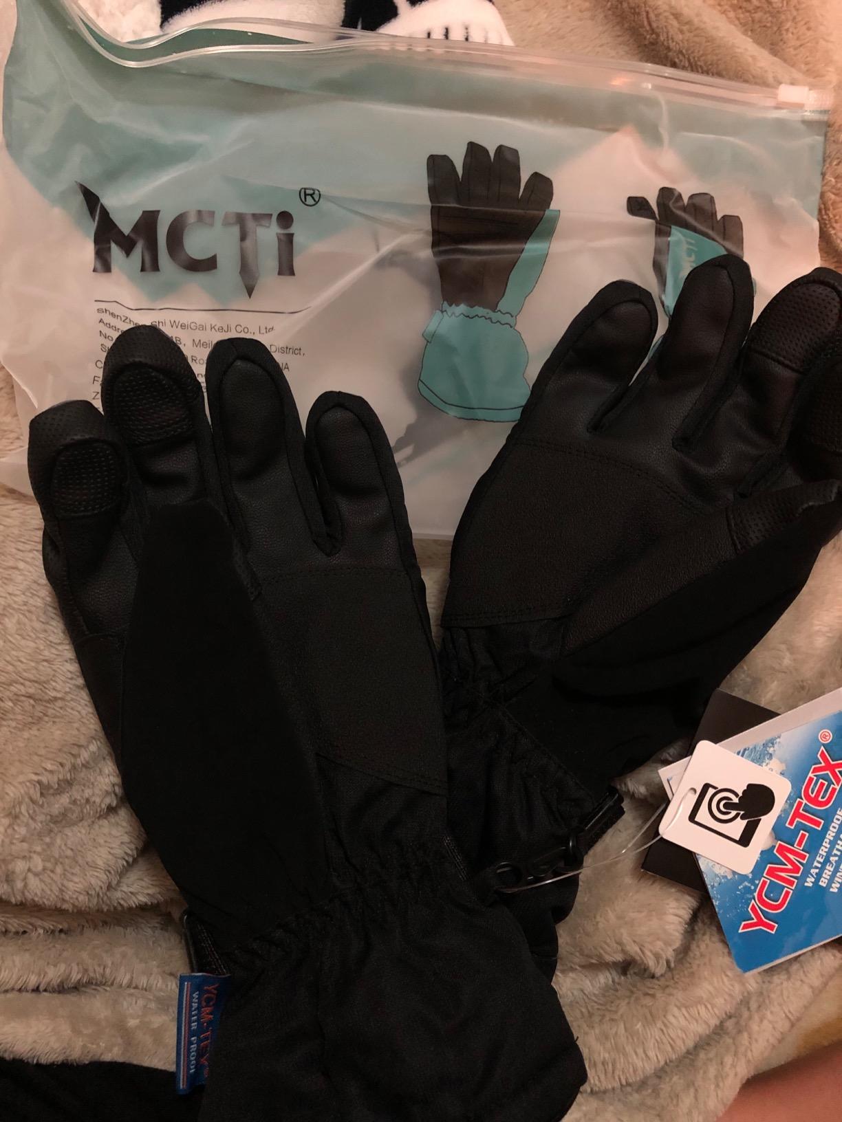 MCTi Ski Gloves, Winter Waterproof Snowboard Snow 3M Thinsulate Warm Touchscreen Cold Weather Women Gloves Wrist Leashes customer photo 1