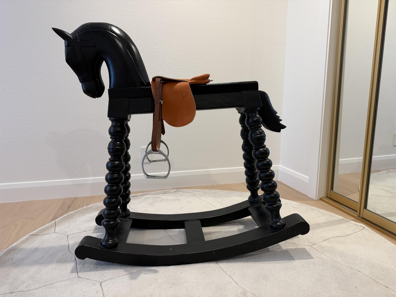 Leather Rocking Horse English All Purpose Saddle with Leathers and Irons customer photo 1