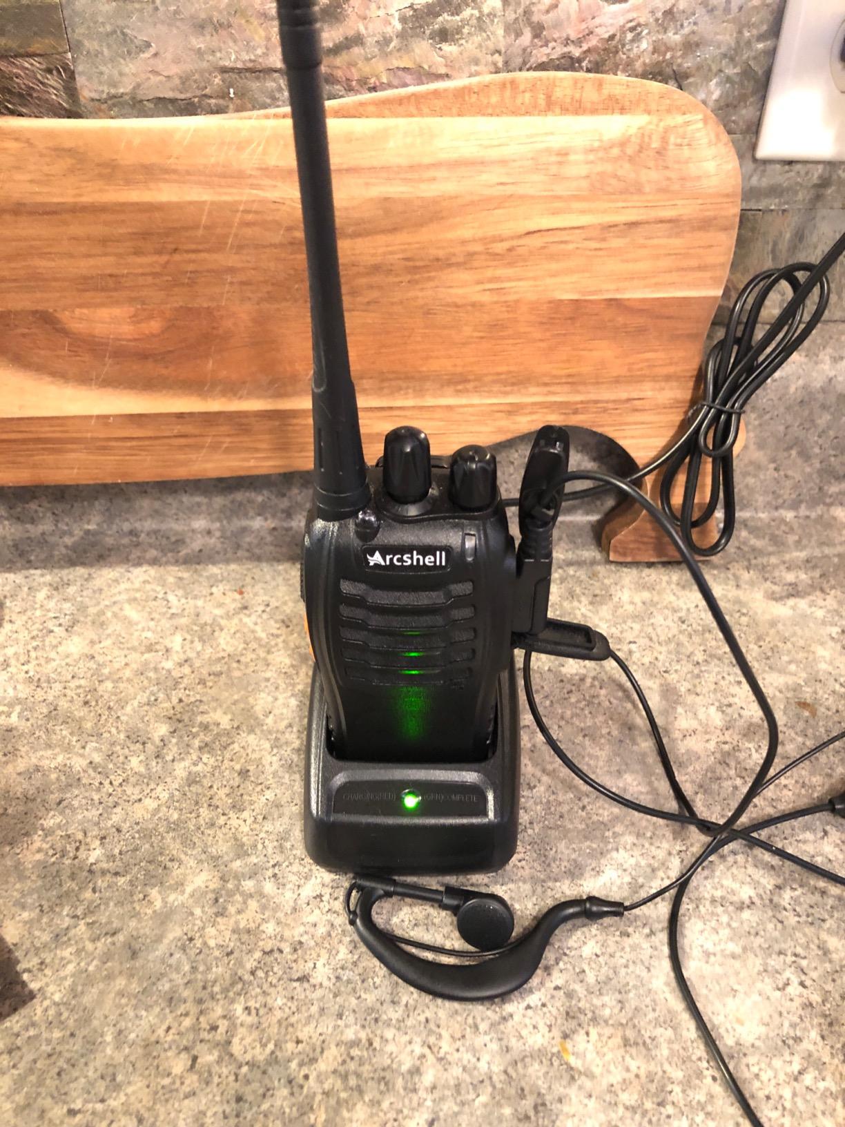 Rechargeable Long Range Two-Way Radios with Earpiece 6 Pack Arcshell AR-5 Walkie Talkies Li-ion Battery and Charger Included customer photo 1