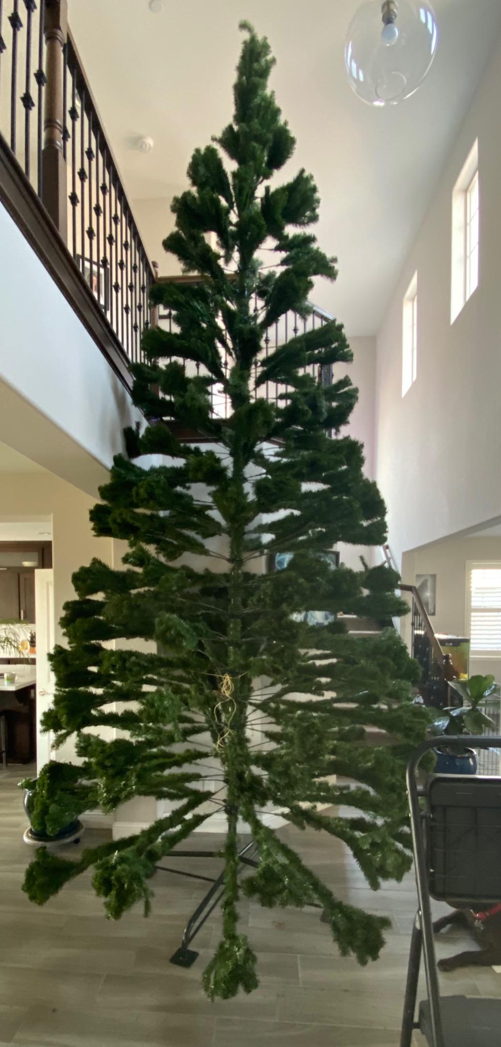 National Tree Company 16ft Unlit North Valley Spruce Christmas Tree | 7,491 Tips, Includes Stand, Artificial, Green customer photo 1