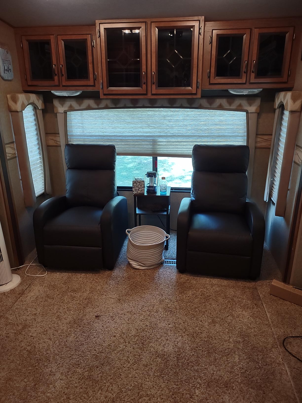 FDW Recliner Chair Reclining Sofa Leather Chair Home Theater Seating Lounge with Padded Seat Backrest customer photo 2