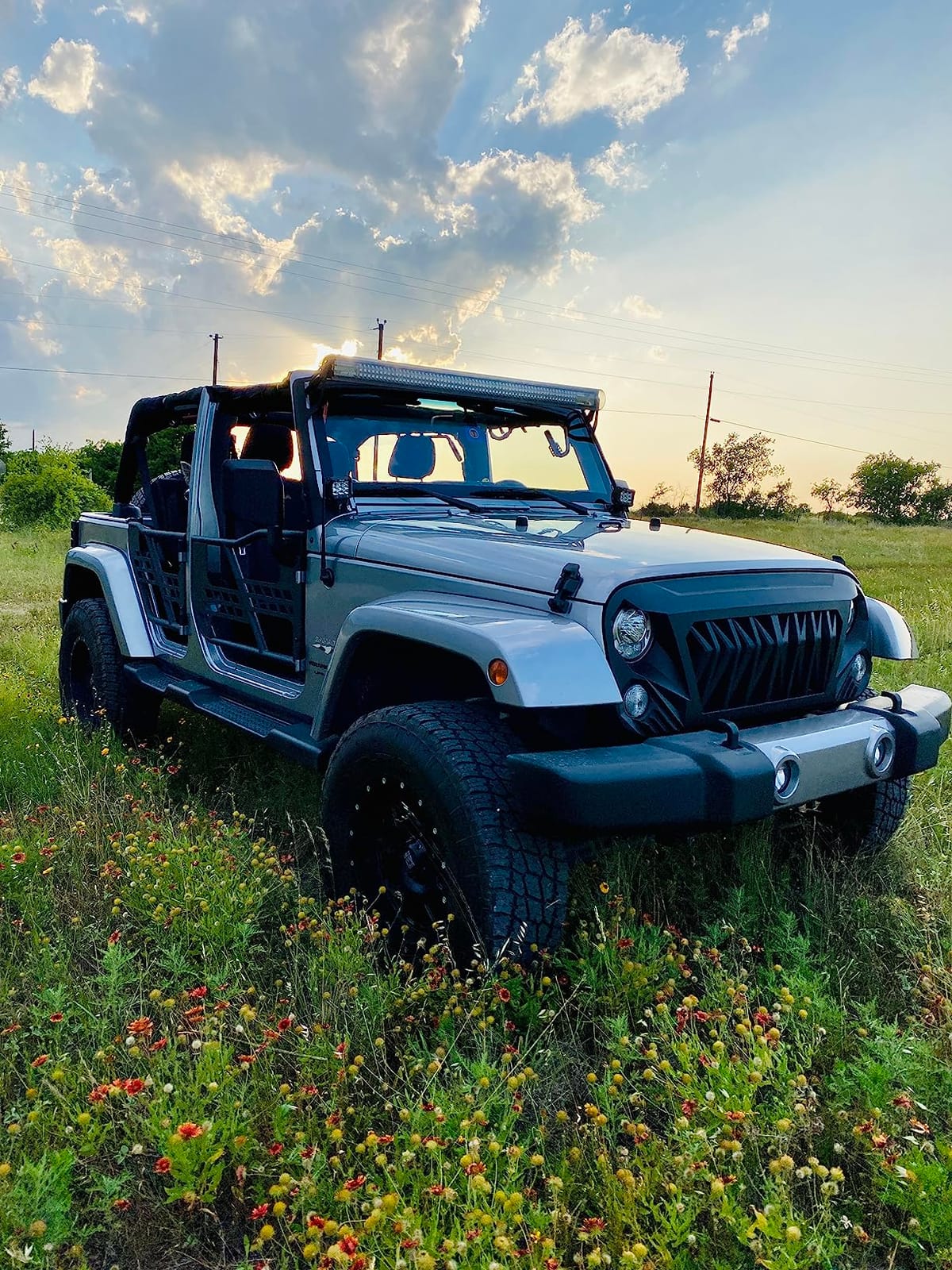 Hooke Road for Jeep Wrangler JK Tubular Half Doors Offroad Trail Doors Compatible with 2007-2018 Jeep Wrangler JK Unlimited 4-Door Include Front & Rear 4PCS Set customer photo 1