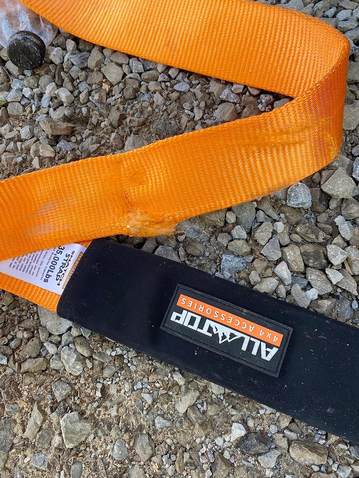 ALL-TOP Heavy Duty Tow Strap Recovery Strap Kit : 3 inch x 30 ft (35,000 lbs) 100% Nylon and 22% Elongation Snatch Strap + 3/4 D Ring Shackles (2pcs) + Storage Bag customer photo 1