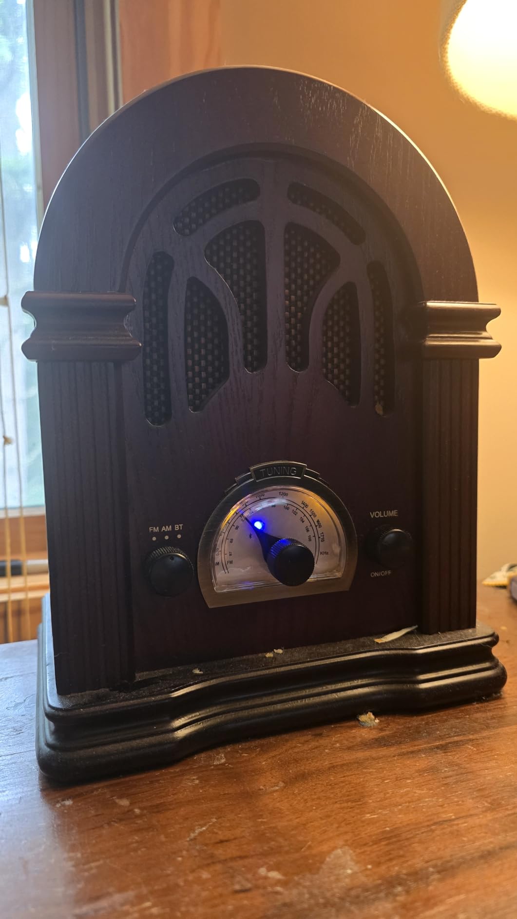 ClearClick Retro AM/FM Radio with Bluetooth - Classic Wooden Vintage Retro Style Speaker customer photo 1