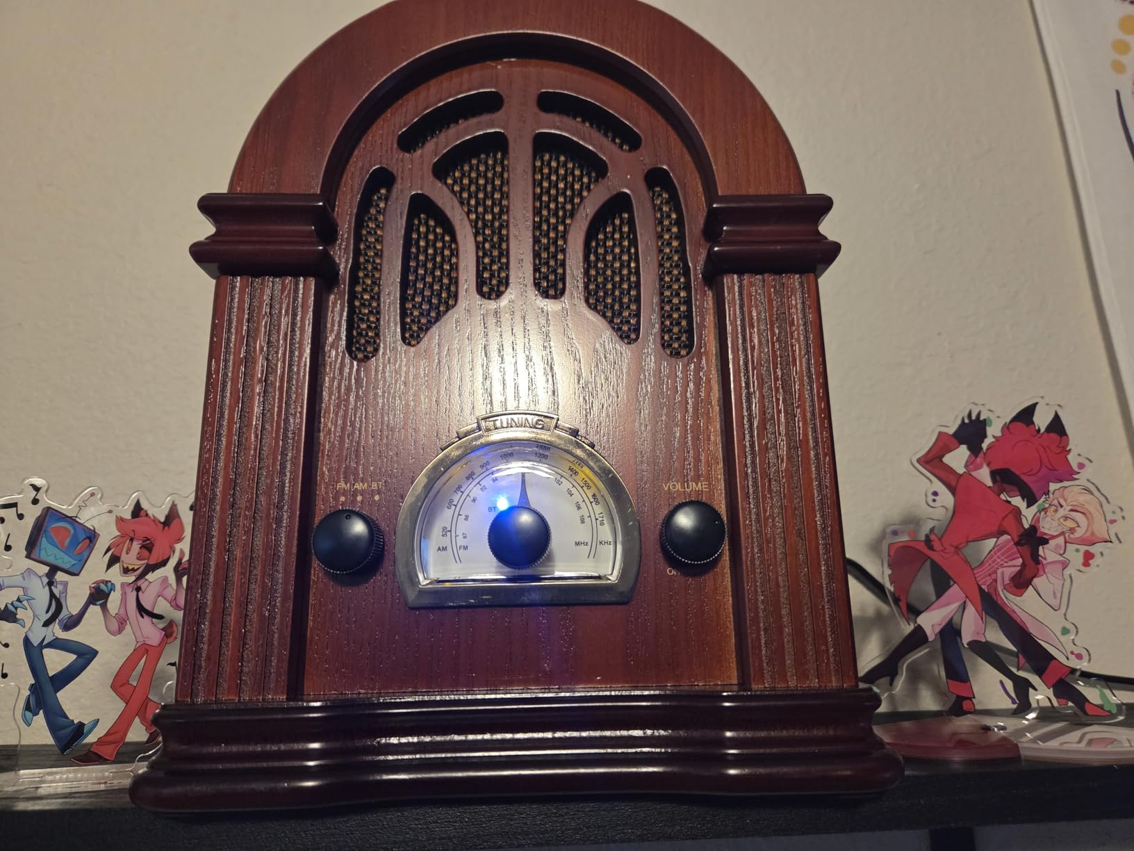 ClearClick Retro AM/FM Radio with Bluetooth - Classic Wooden Vintage Retro Style Speaker customer photo 2