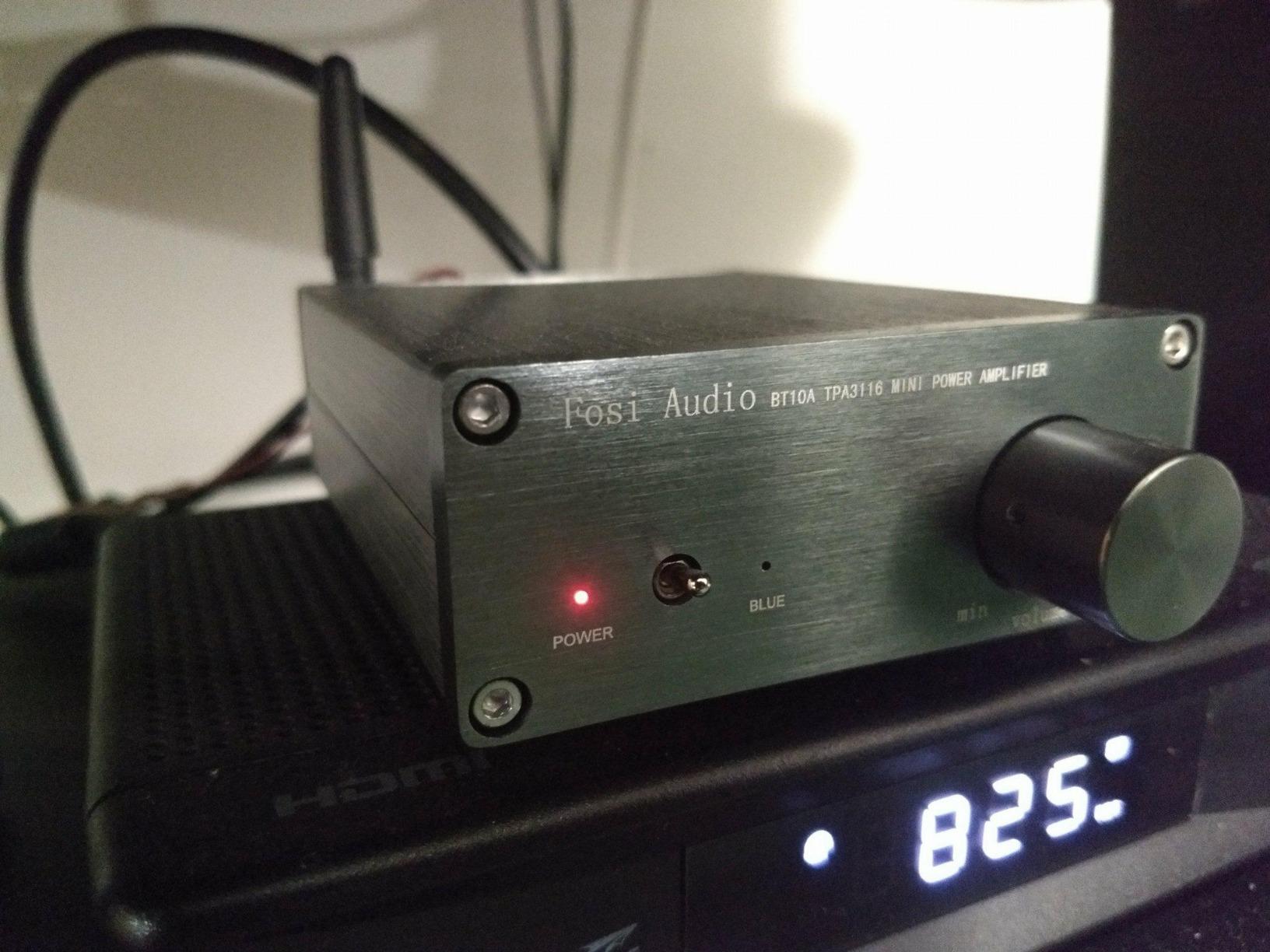 Fosi Audio BT10A Bluetooth 5.0 Stereo Audio Amplifier Receiver 2 Channel Class D Mini Hi-Fi Integrated Amp for Home Passive Speakers 50W x 2 TPA3116 customer photo 1