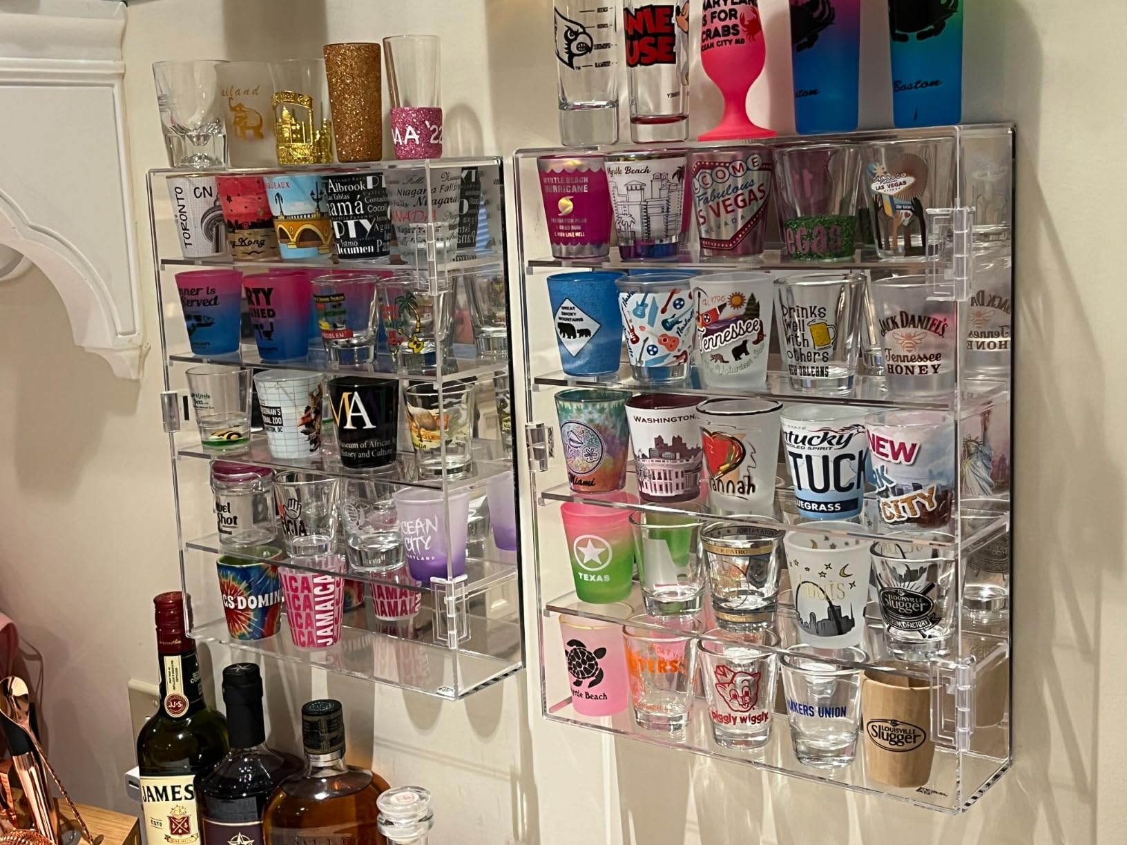 Ikee Design Mirror Back Acrylic Wall-Mountable Display Case with 4 Shelves customer photo 1