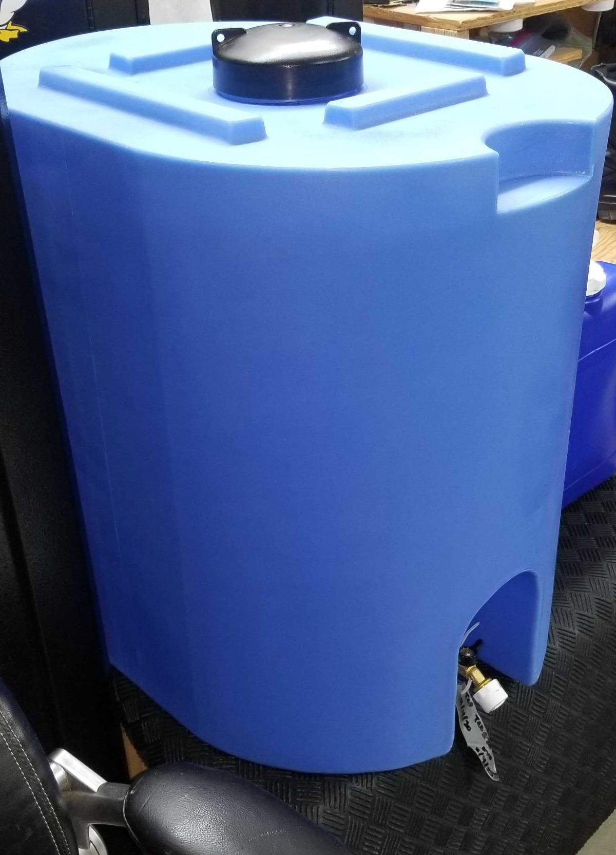 WaterPrepared 55 Gallon Unique Stackable Utility Water Tank, Blue customer photo 1