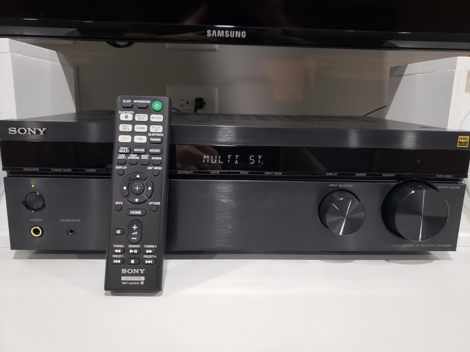 Sony STRDH590 5.2 Channel Surround Sound Home Theater Receiver: 4K HDR AV Receiver with Bluetooth,Black | Dolby Atmos & DTS:X Surround Sound, 4K HDR passthrough, Virtual Front Surround, Auto Calibration customer photo 2