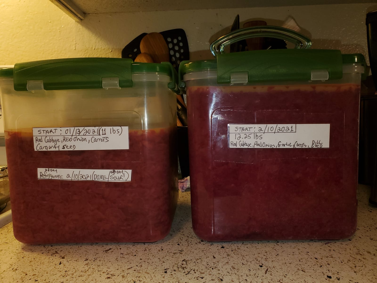 e-jen Premium Kimchi, Sauerkraut Container Probiotic Fermentation with Inner Vacuum Lid (Earthenware Brown, 1.6 gal/ 6.4L) customer photo 1