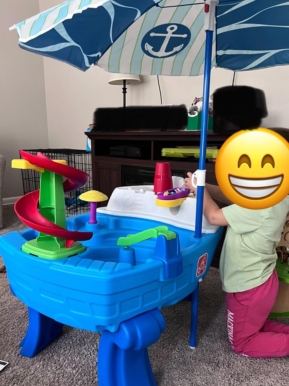 Step2 Fiesta Cruise Sand & Water Table with Umbrella, Kids Activity Sensory Playset, Summer Outdoor Toys, 10 Piece Water Toy Accessories, for Toddlers 2+ Years Old customer photo 2