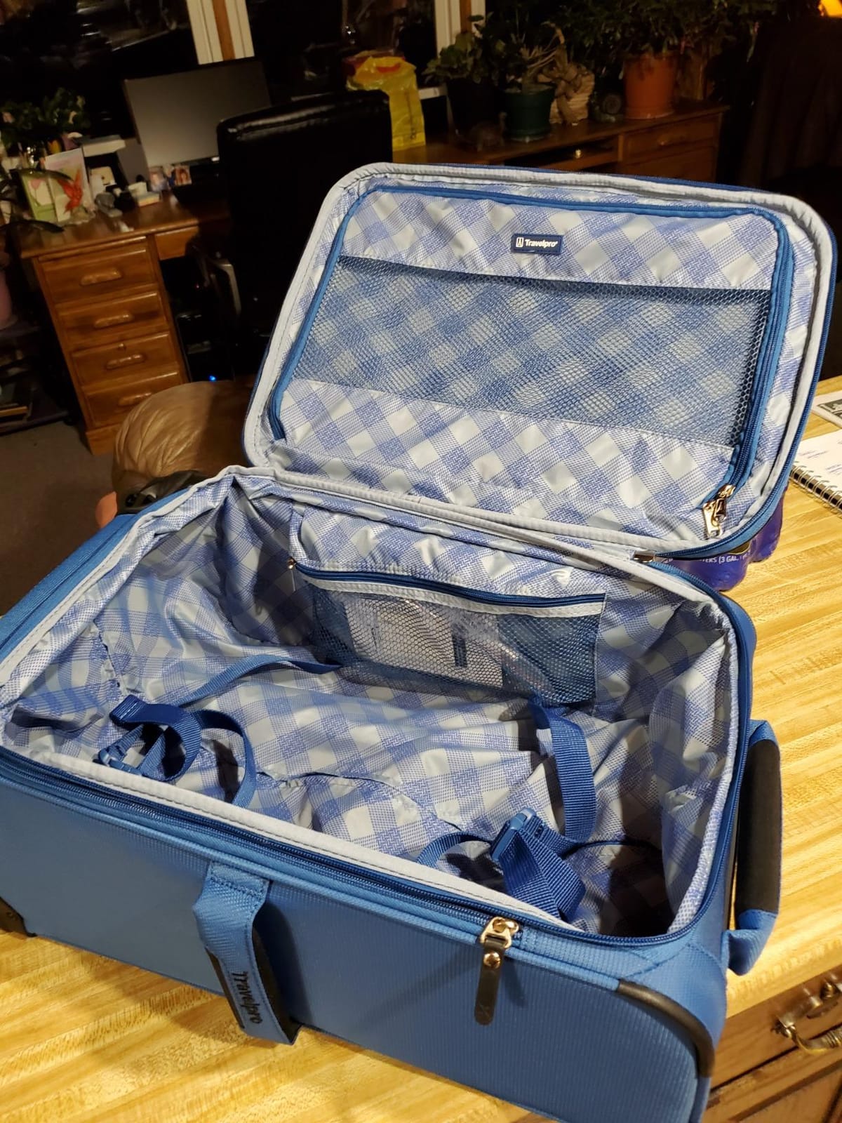 Travelpro Maxlite 5 Softside Checked Luggage Spinner, Black, 25-Inch | Medium Checked Suitcase, Expandable With 4 Wheels, Lightweight & Versatile Travel Design, Men & Women customer photo 1