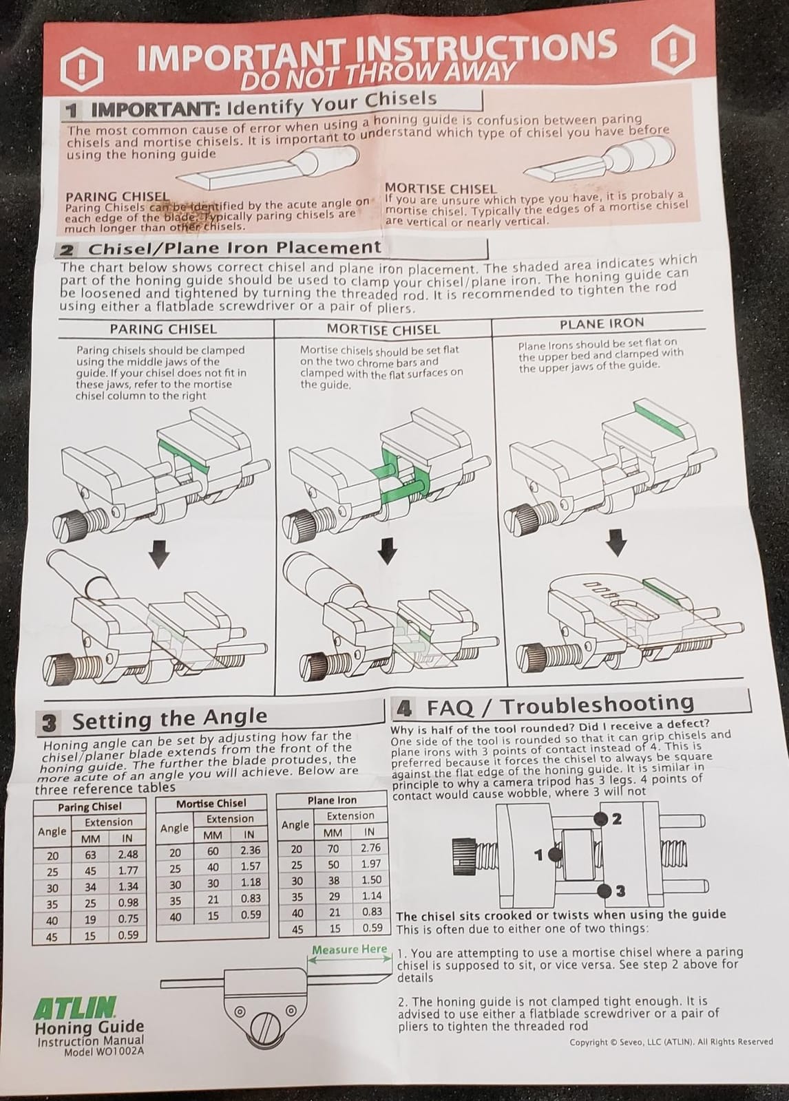 ATLIN Honing Guide - Sharpening Jig for Chisels and Planer Blades customer photo 1