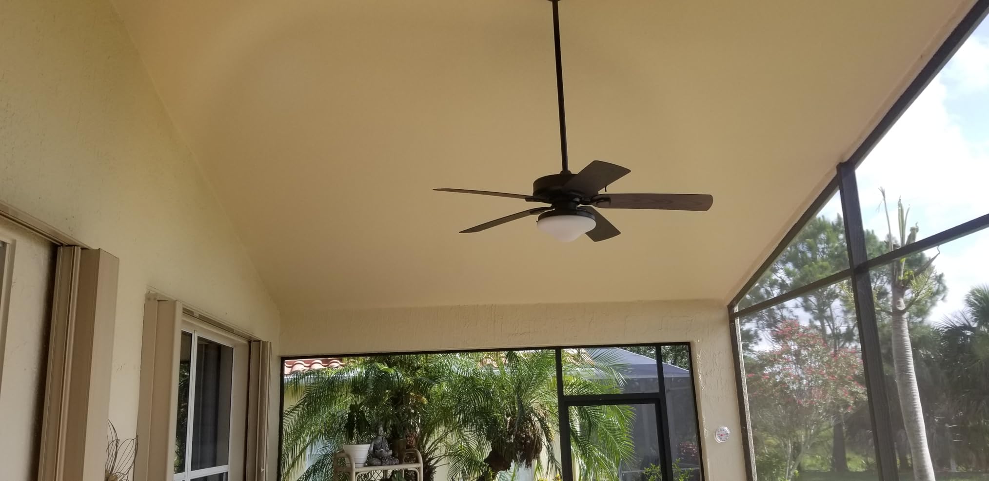 Honeywell Ceiling Fans Belmar 52 Inch Ceiling Fan With Light, Indoor/Outdoor Ceiling Fan with Pull Chain, LED Tri-Mount 5 Blade Design, ETL Damp Rated, Bronze customer photo 2