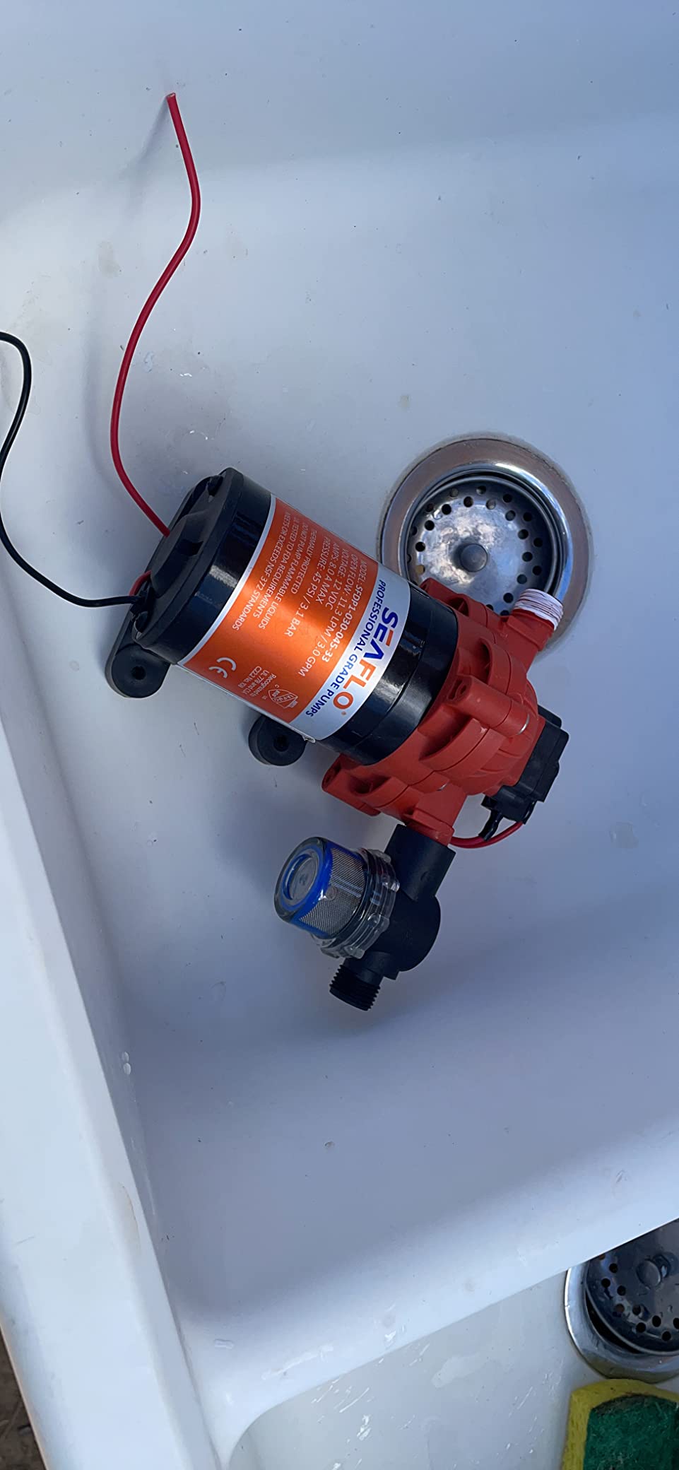 SEAFLO 33 series RV Water Pump - 12V, 3.0 GPM 45 PSI Diaphragm Pump, Self Priming On Demand Fresh Water Pump for RV Camper Boat Marine, Self Priming Pressure Pump, NSF UL 4-Year Warranty customer photo 2