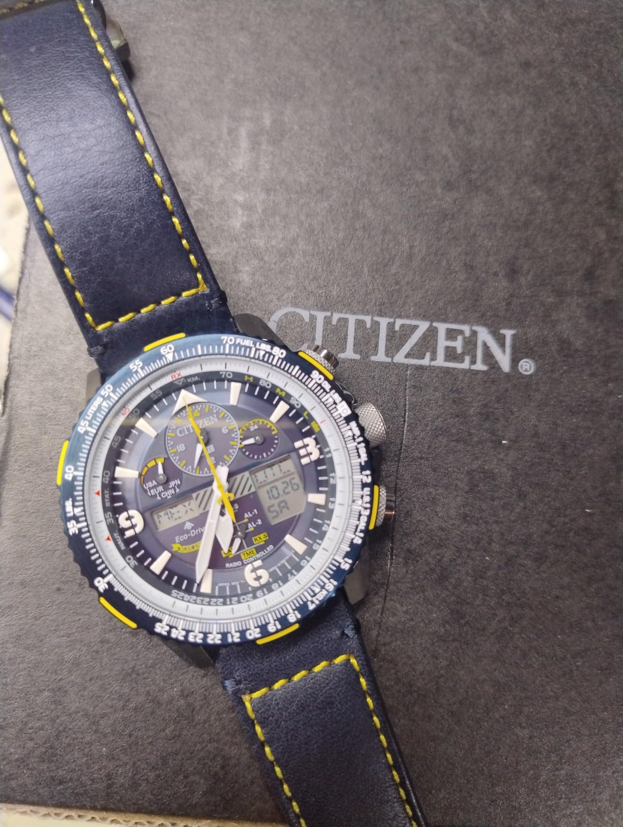CITIZEN Men's Blue Angels Eco-Drive 45mm Stainless Steel JY8078-01L customer photo 2
