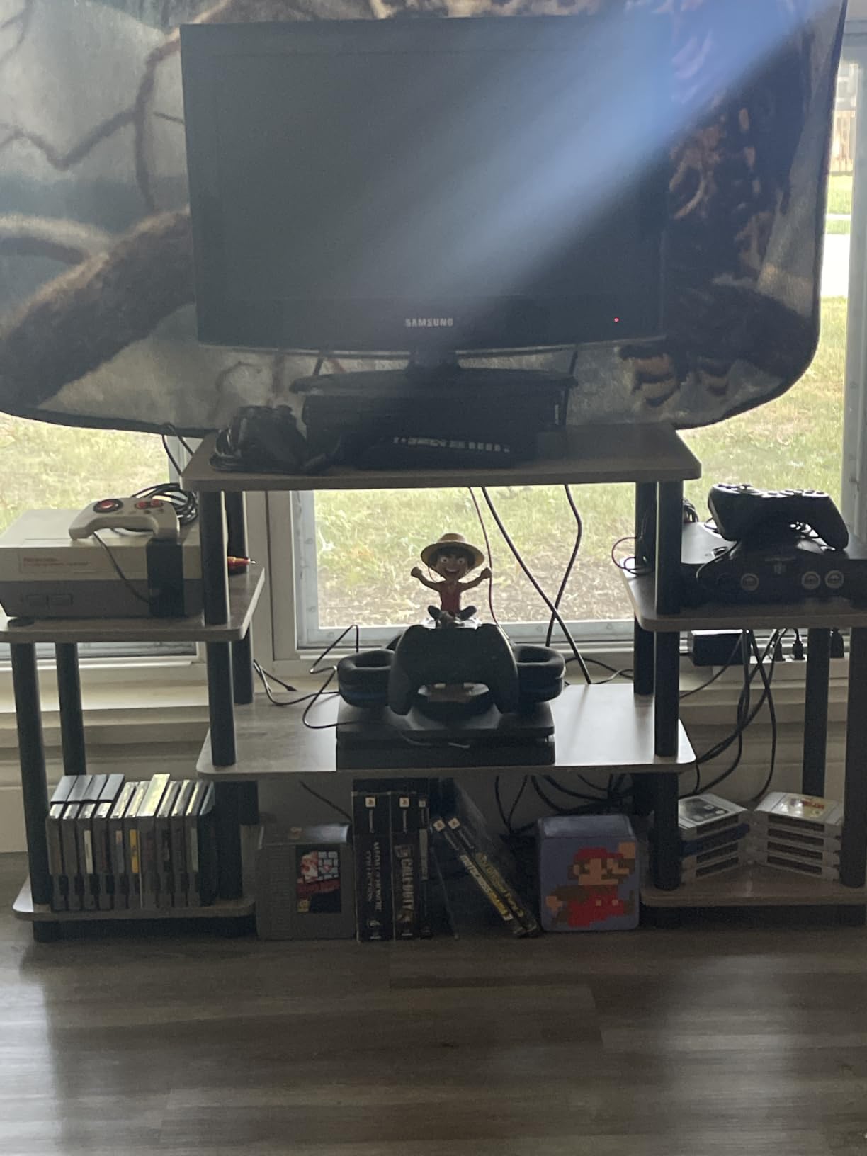 Furinno JAYA Simple Design Corner TV Stand, Columbia Walnut/Black customer photo 2