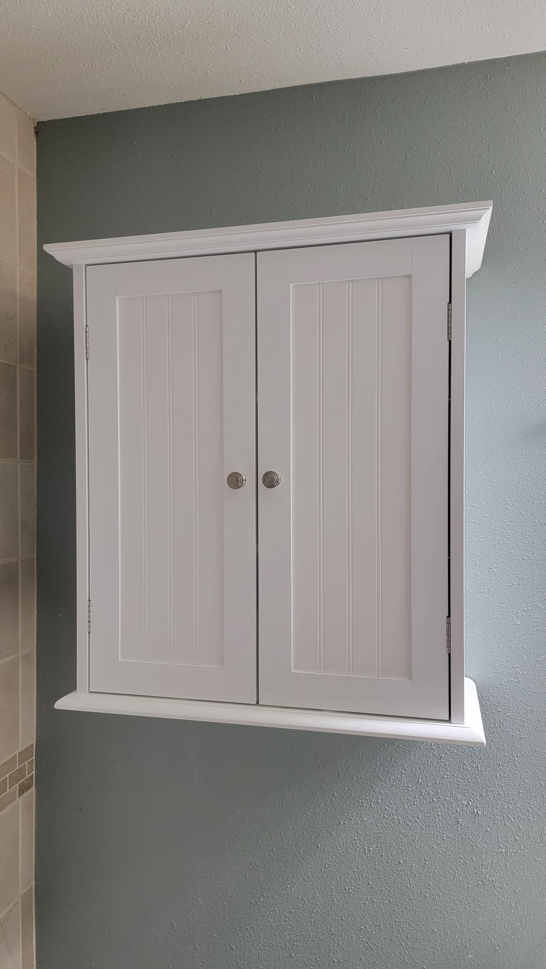 ChooChoo Bathroom Wall Cabinet with 2 Doors, Over The Toilet | 8.8
