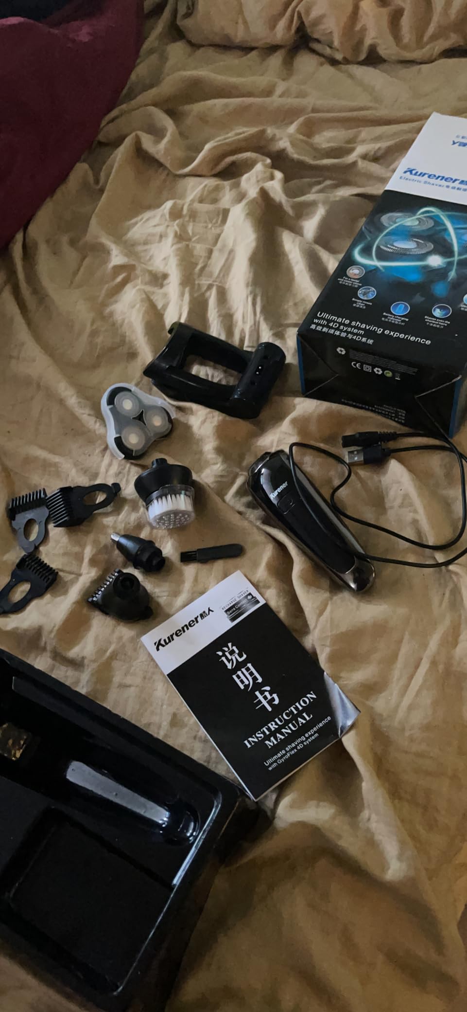 Kurener Electric Razor for Men 1250Series Washable, Powerful Motor customer photo 2