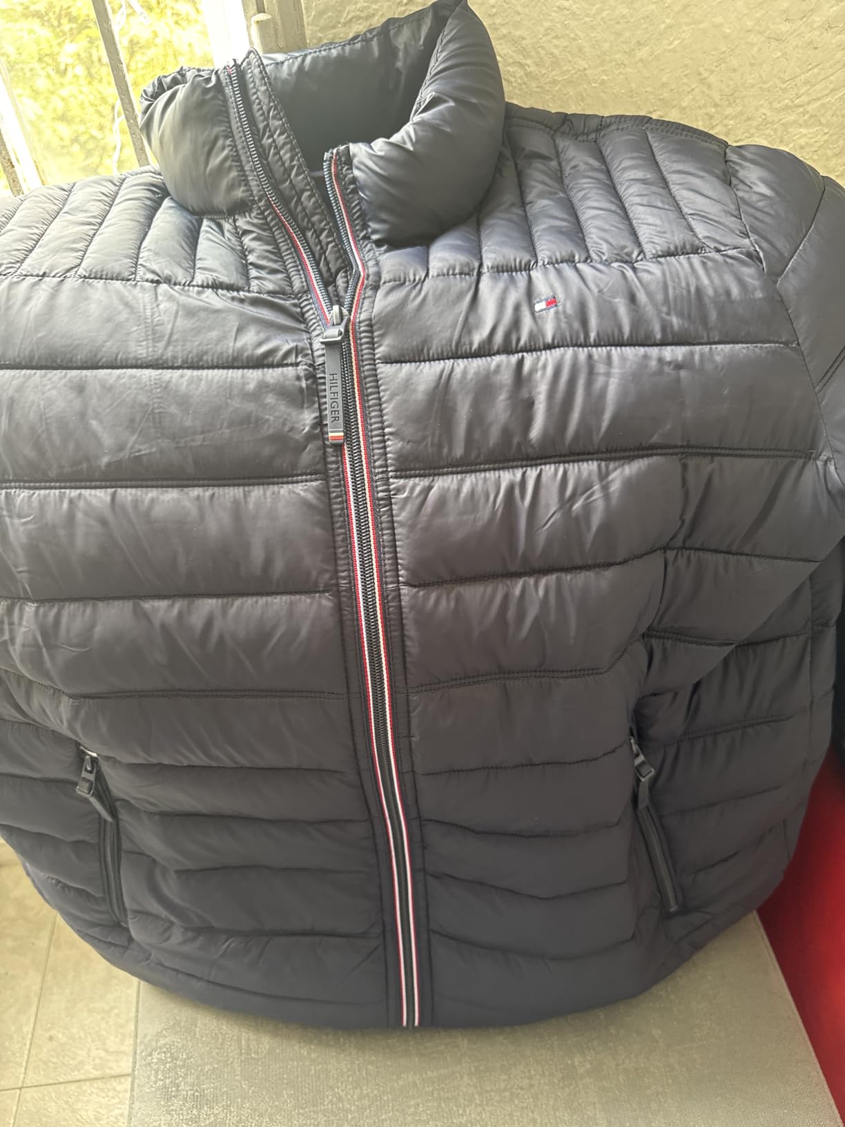 Tommy Hilfiger Mens Embroidered Logo Puffer Jacket customer photo 1