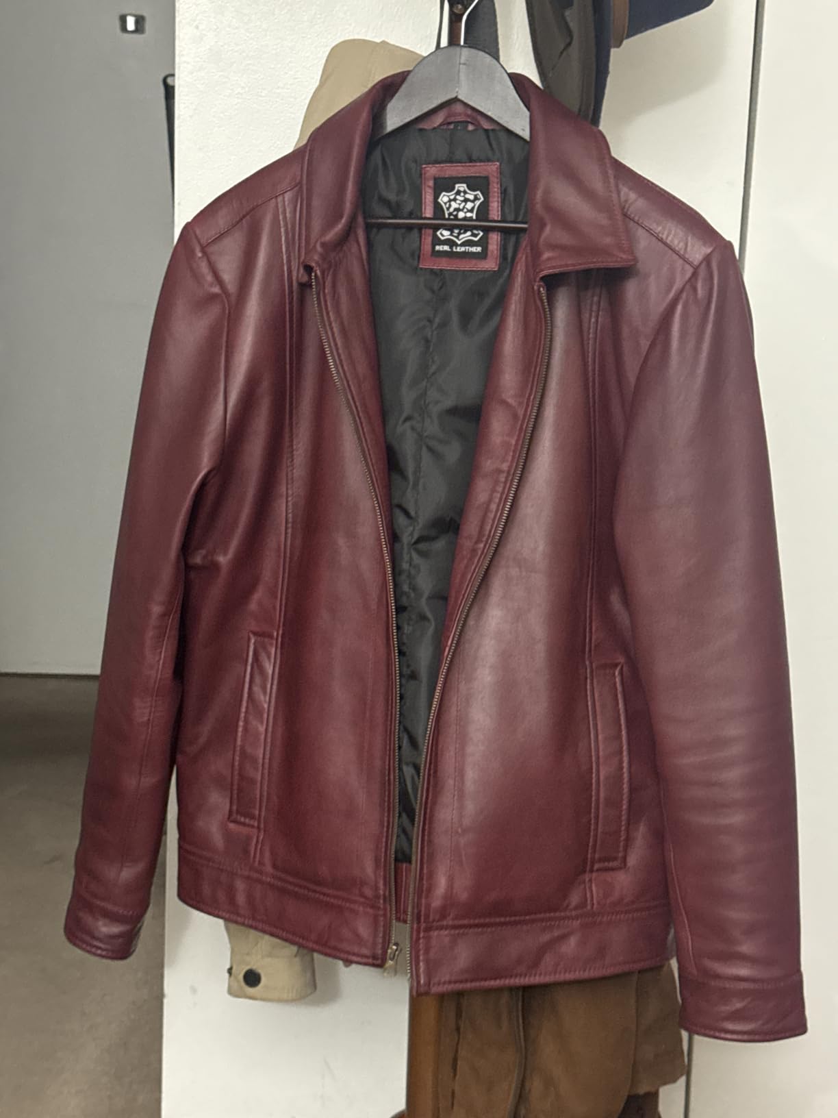 Vintage Style Real Lambskin Leather Jacket Men customer photo 2