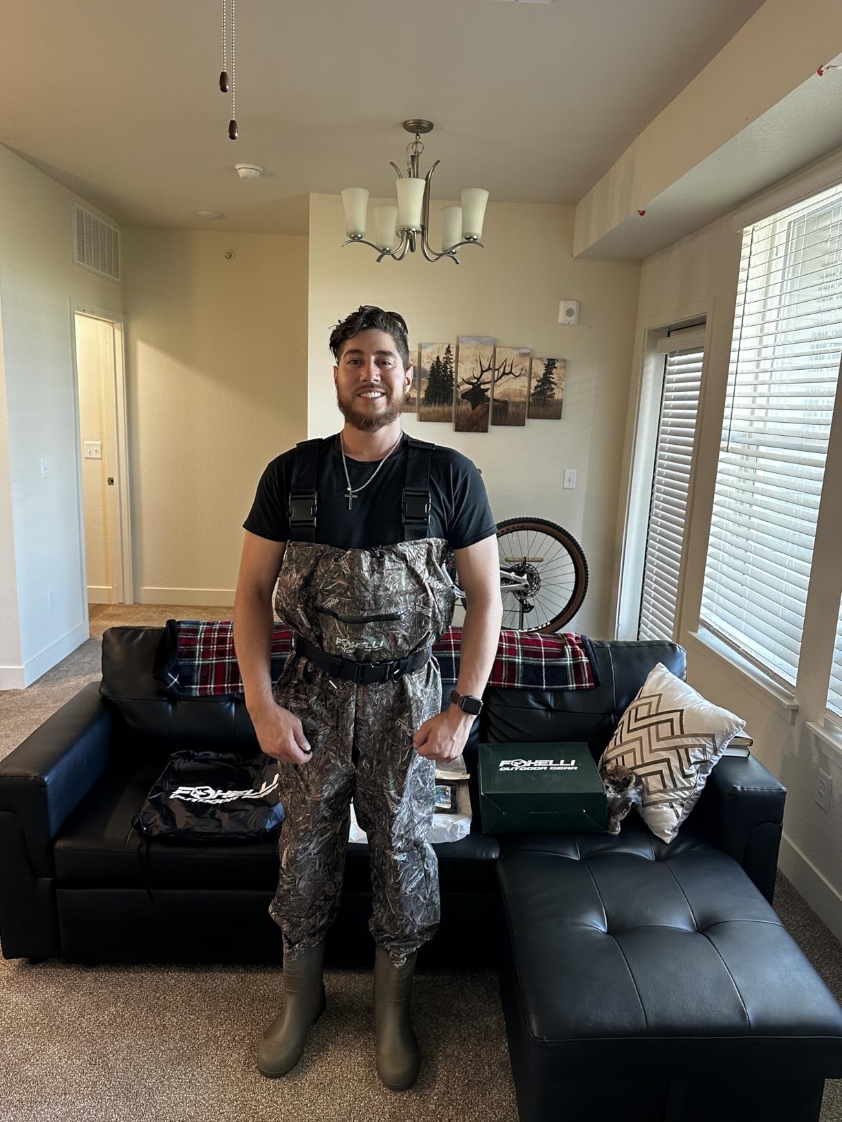 Foxelli Chest Waders - Waterproof 2-ply Nylon/PVC Camo Hunting Fishing Waders for Men and Women with Boots customer photo 1