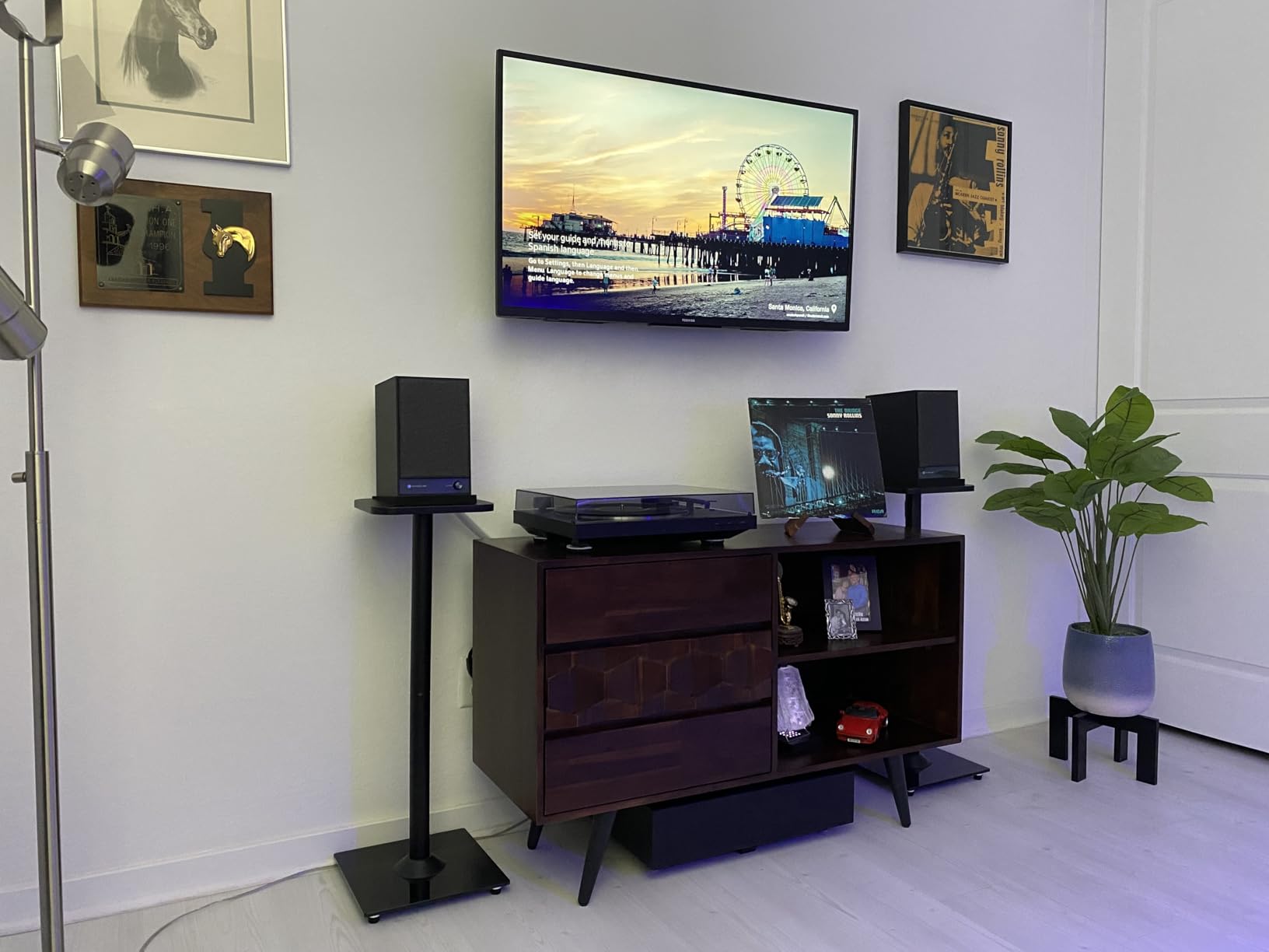 Monoprice SSW-10 - Powered Slim 10-Inch Ported Subwoofer, 150 Watt, Low Profile, Low Pass, Black customer photo 2