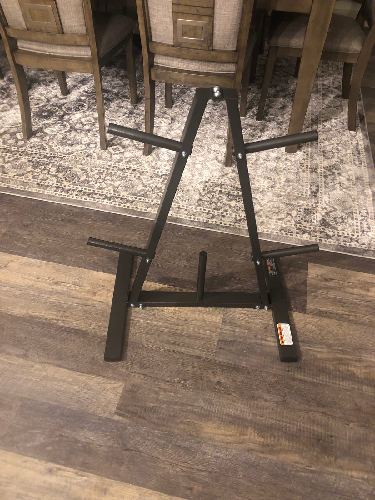 Marcy Standard Weight Plate Tree for 1-Inch Plates for Home Gym, 300 lb. Max. Capacity PT-5733 customer photo 1