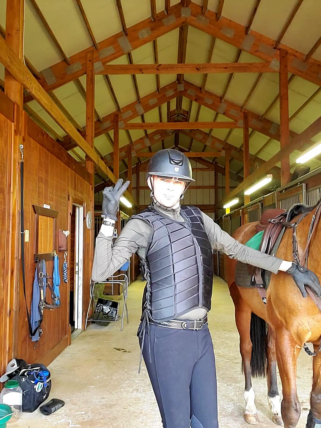 Equestrian Vest Professional Safety EVA Padded Horse Riding Vest Unisex Black Zipper Protector Gear Waistcoat customer photo 1