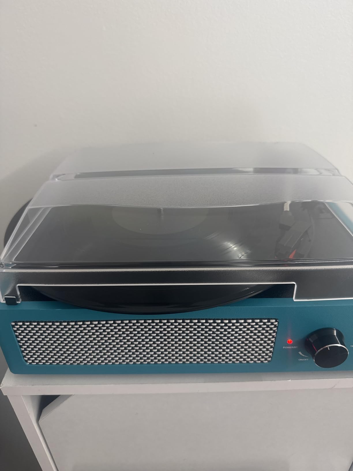 Vinyl Record Player Turntable with Built-in Bluetooth Receiver & 2 Stereo Speakers, 3 Speed 3 Size Portable Retro Record Player for Entertainment and Home Decoration customer photo 2