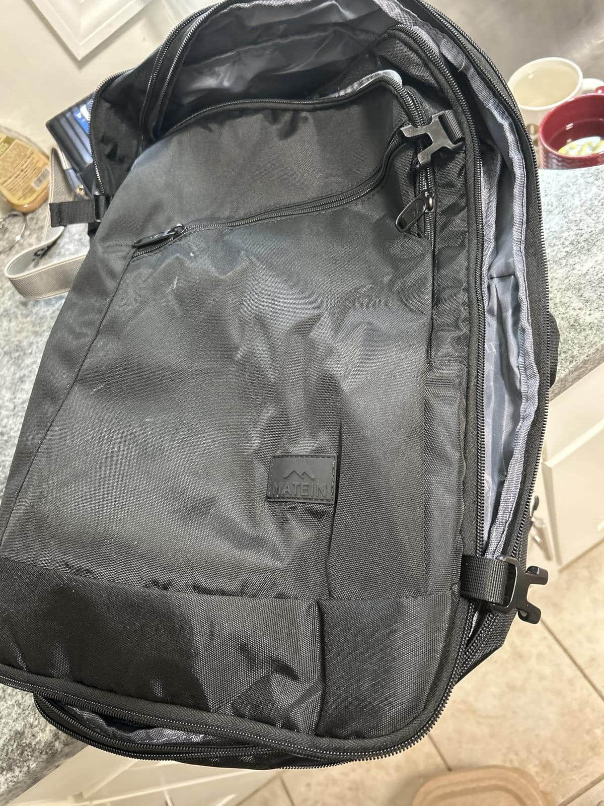 MATEIN Carry on Backpack, Extra Large Expandable Travel Backpack for Men | Airplane Approved, Weekender Bag for Women, Water Resistant, Lightweight Daypack for Flight, 40L, Black customer photo 2