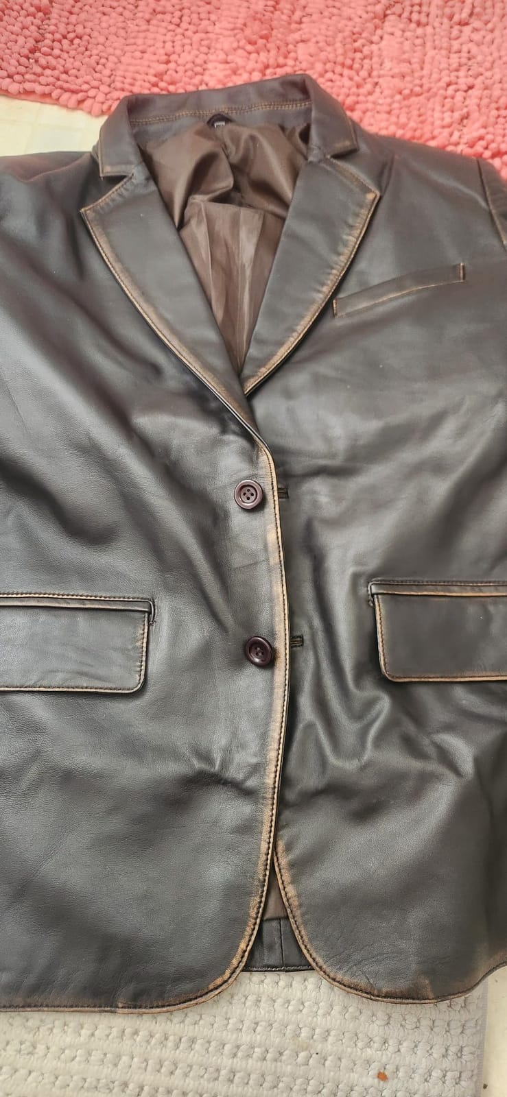 Mens Leather Jacket - Real Lambskin Leather Blazer, Notched Collar Sport Coat for Men customer photo 1
