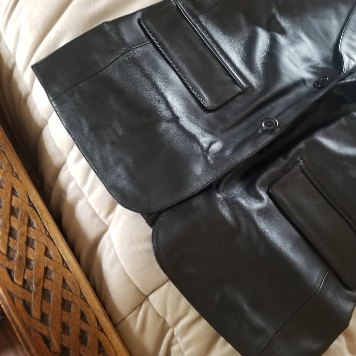 Mens Leather Jacket - Real Lambskin Leather Blazer, Notched Collar Sport Coat for Men customer photo 2