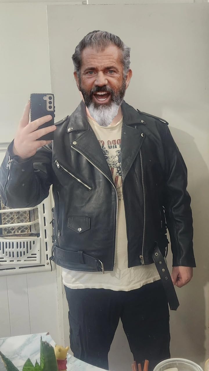 ICONIC Motorcycle Jacket for Men, Premium Buffalo Leather, Insulated Liner, Classic Side Laces, Cruiser Biker Black L customer photo 2