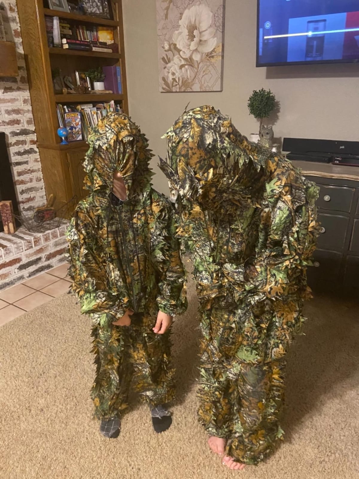 EAmber Ghillie Suit Gilly 3D Leafy Camo Cloth Youth Hunting Airsoft customer photo 2