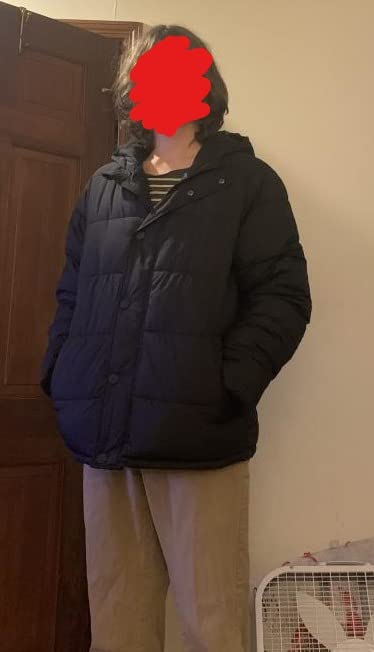 Amazon Essentials Men's Heavyweight Hooded Puffer Coat customer photo 2