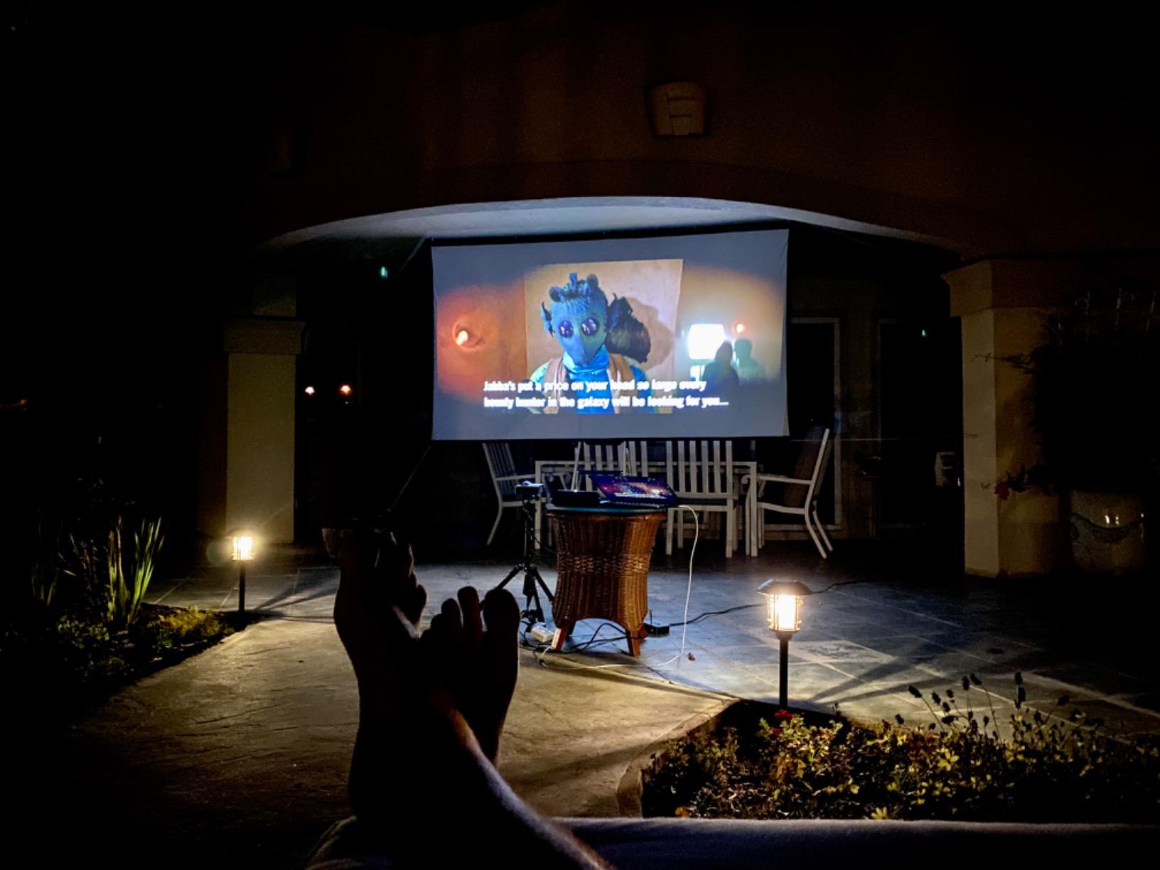 Portable Projector Screen 120 inch with Stainless Telescopic Pole Frame customer photo 2