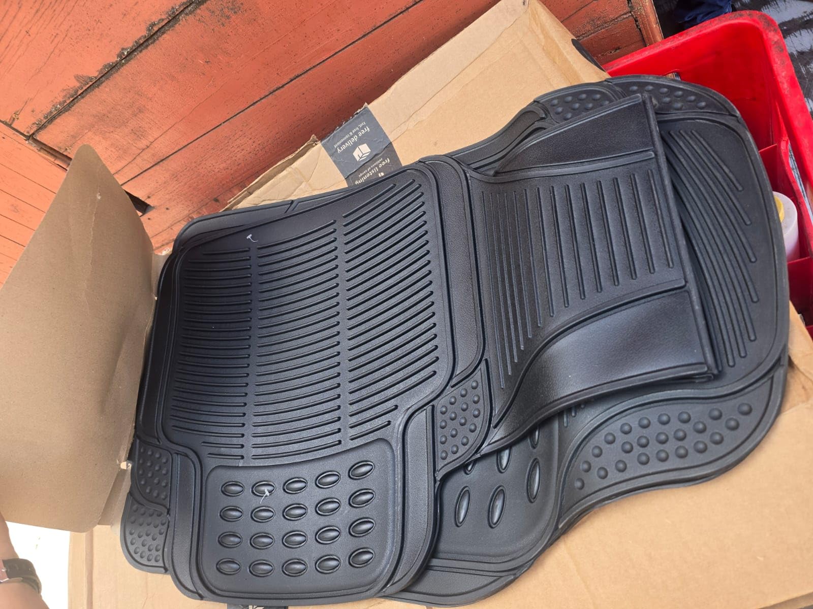 BDK ProLiner Car Floor Mats for Cars Trucks SUV, 3-Piece All-Weather Heavy Duty Rubber Liners with Universal Trimmable Fit, Durable Waterproof Vehicle Auto Floor Mats with Capture Ridges Black customer photo 2