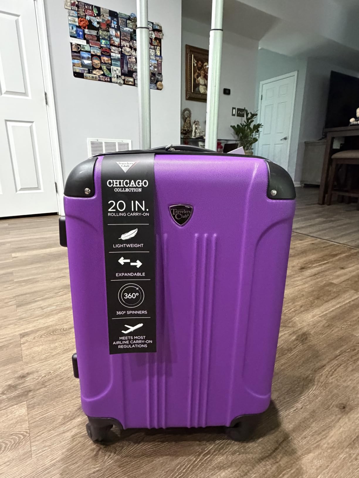 Travelers Club Chicago Hardside Expandable Spinner Luggage, Teal, 3 Piece Set customer photo 1
