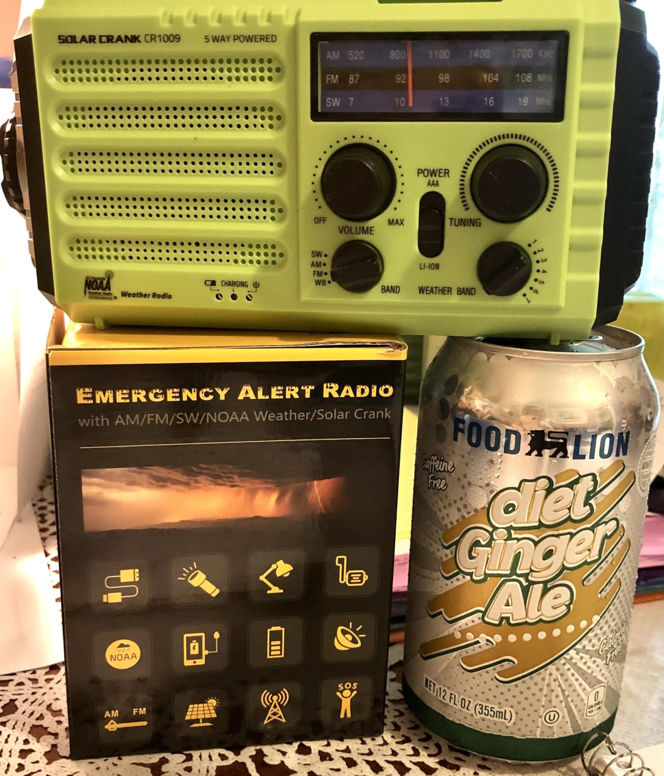 NOAA Weather Radio, Hand Crank Emergency Radio Solar Battery Operated AM FM customer photo 1