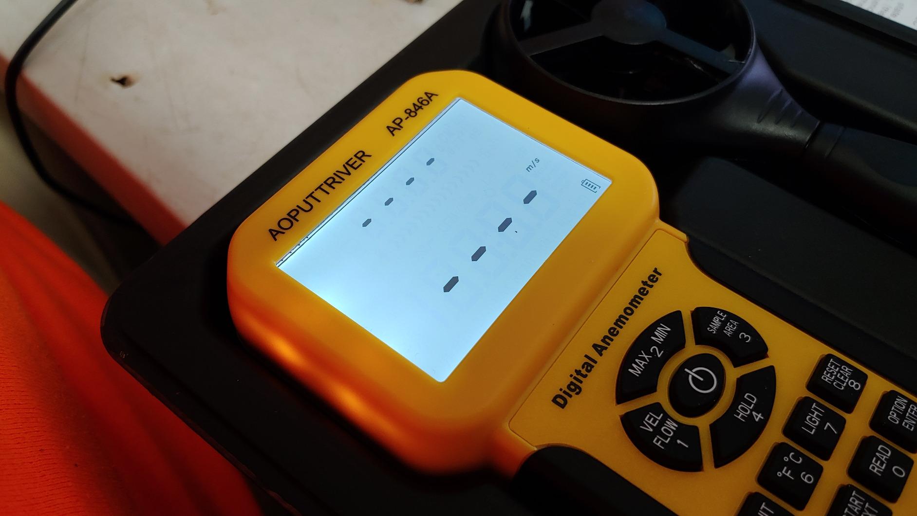 HVAC Anemometer, AOPUTTRIVER 856A CFM Meter Airflow Meter USB Export to PC customer photo 2