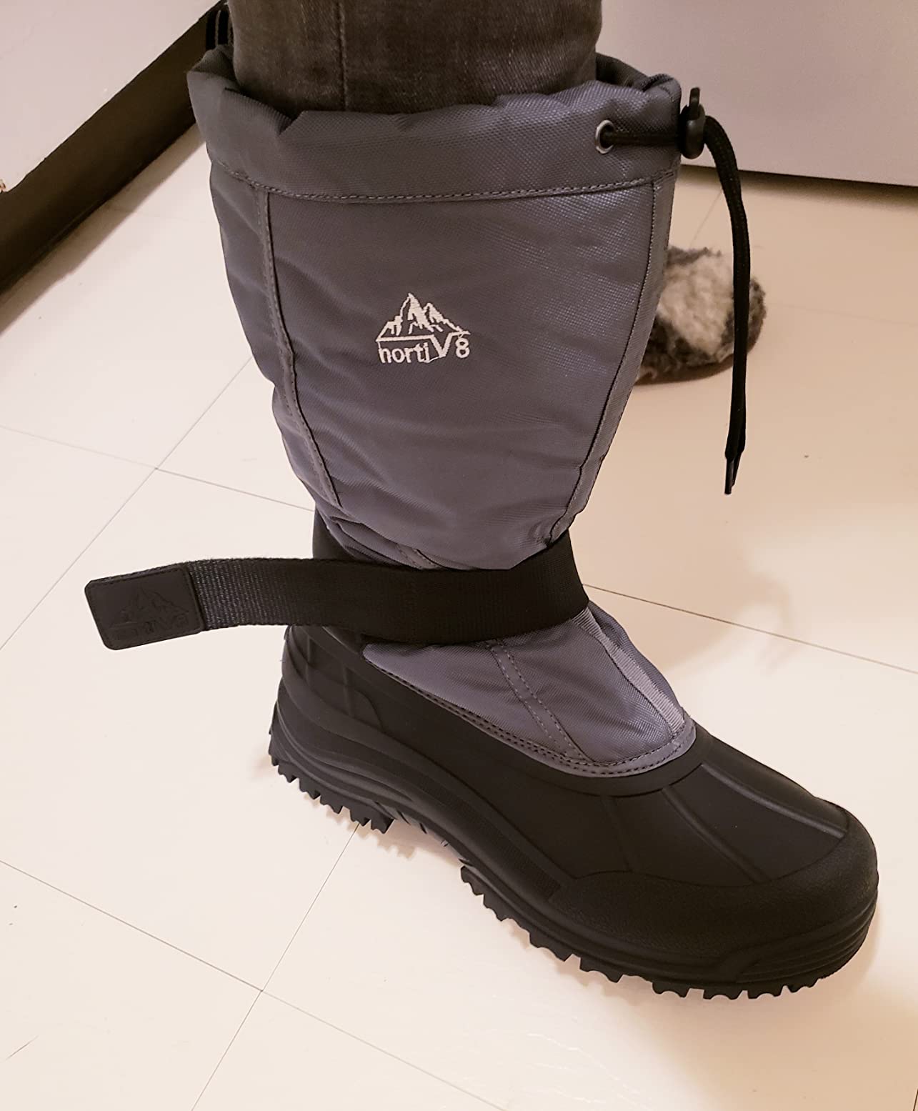 NORTIV 8 Men's Waterproof Winter Snow Boots Insulated | Fur Liner Lightweight Outdoor Tall Boots QUEBEC-M customer photo 1