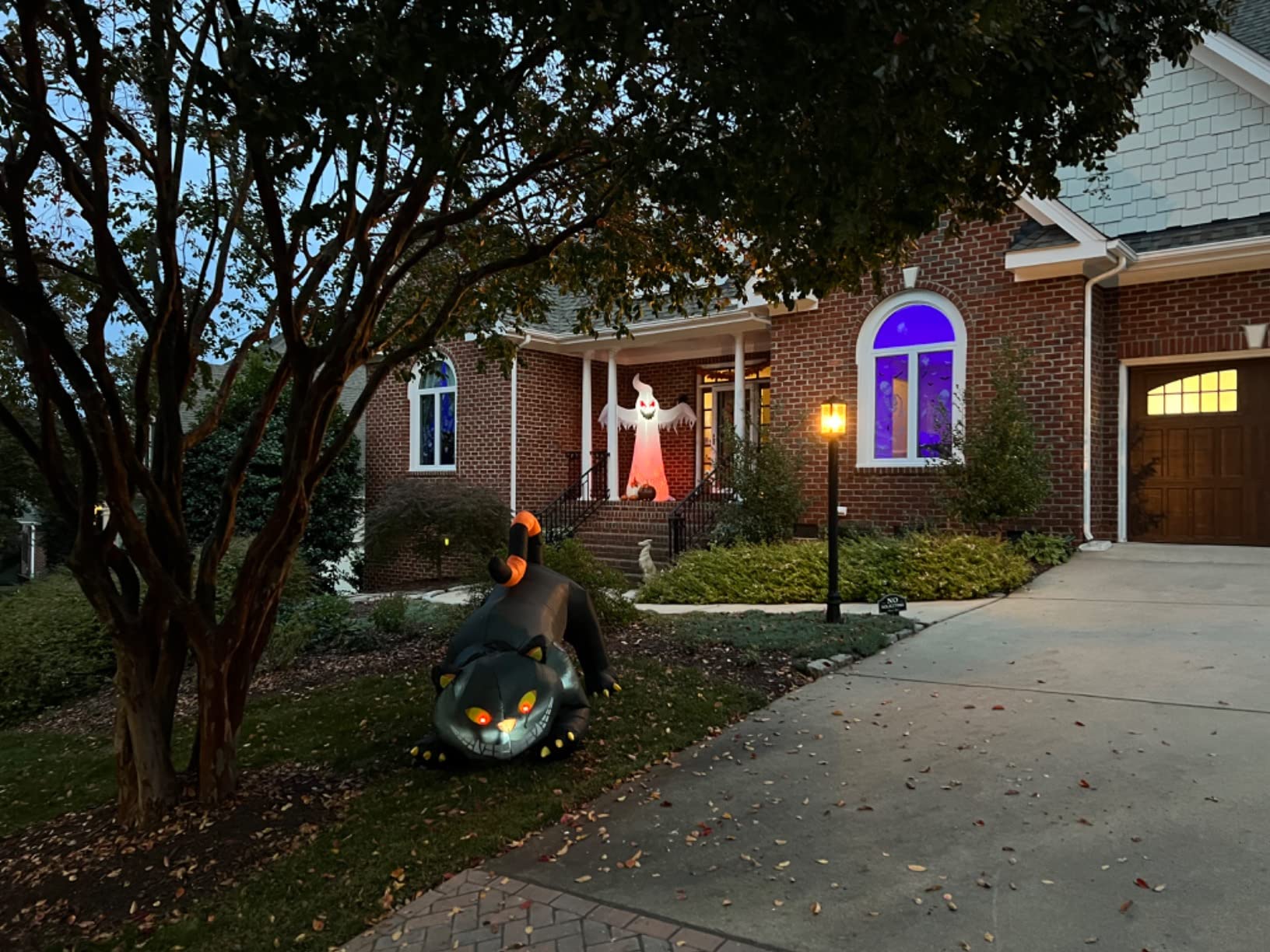 GOOSH 6 FT Halloween Inflatables Outdoor Black Cat with Shakable Head, Blow Up Yard Decoration with LED Lights Built-in for Holiday/Party/Yard/Garden customer photo 1