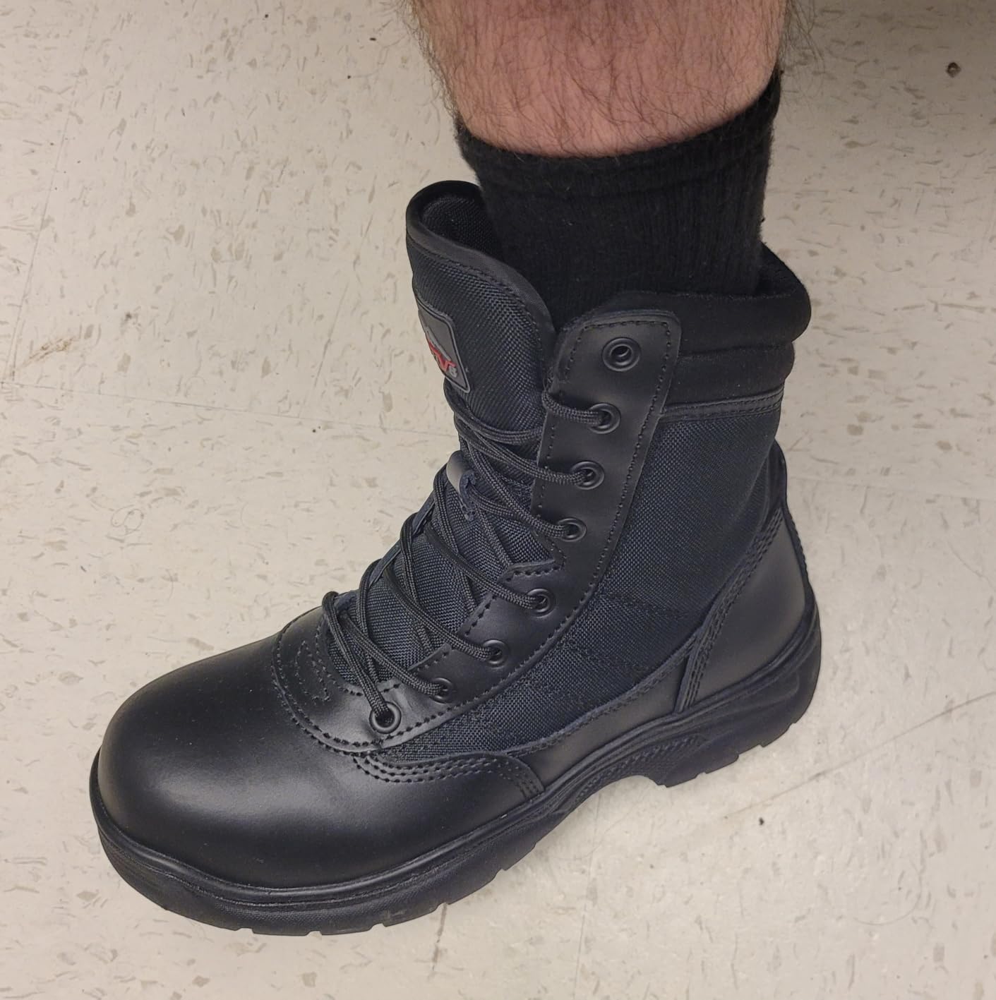 NORTIV 8 Men's Steel Toe Work Boots Side Zipper | Safety Industrial & Construction Military Work Boots Slip Resistant ASTM F2413-18, TROOPER-STL customer photo 2