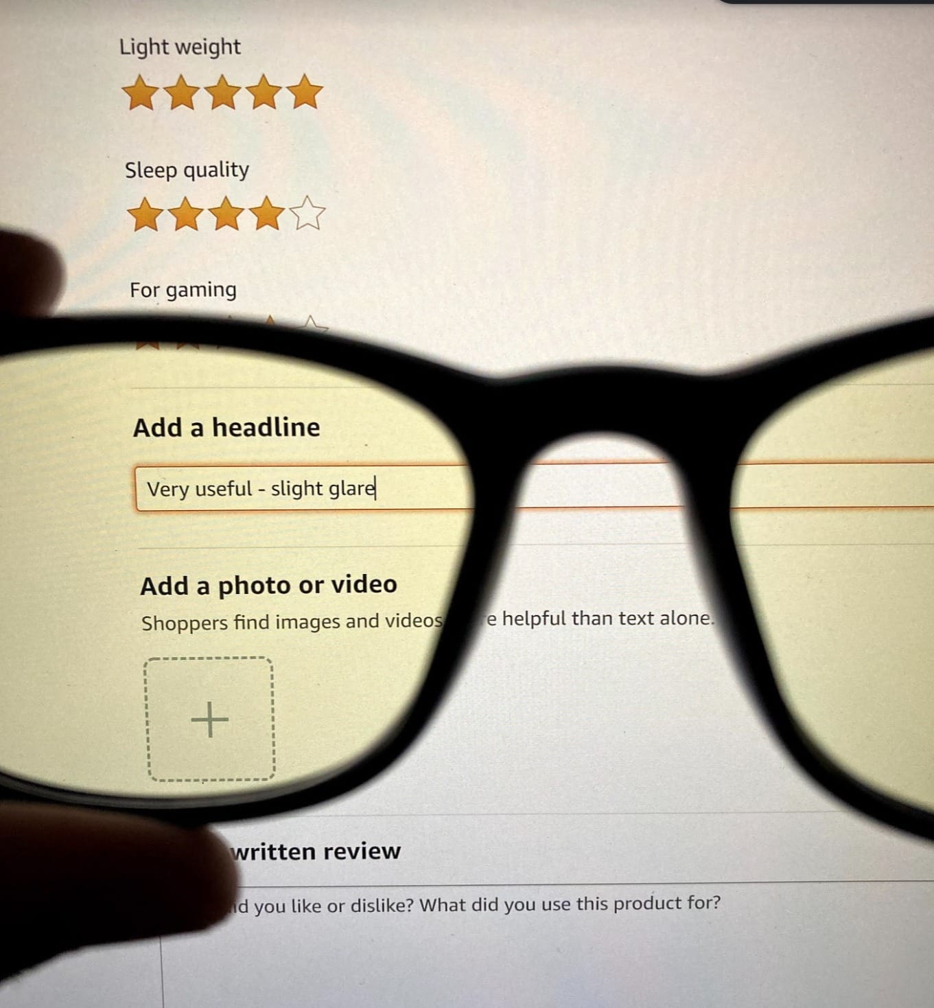 AOSM Blue Light Glasses for Men & Women,Gaming glasses Anti-Glare UV400 Protection,Blue Light Blocking to Relieve Eye Strain customer photo 2