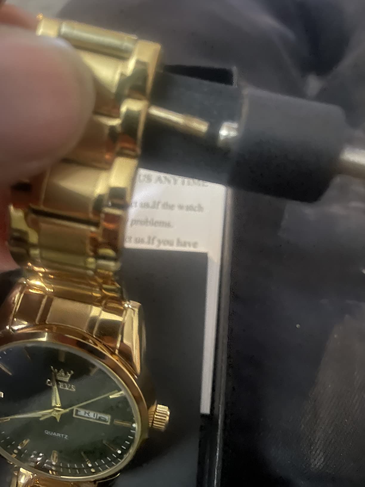 OLEVS Mens Gold Watches Waterproof Stainless Steel Wrist Watches with Date Casual Classic Luxury Dress Nice Analog Watch for Men Gold White Blue Green Dial customer photo 1
