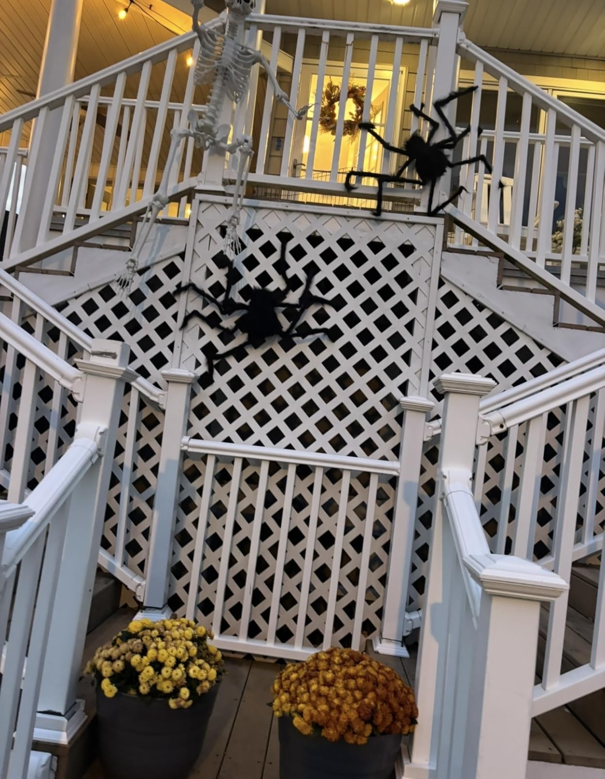 JOYIN 2 Pack 5 Ft Halloween Outdoor Decorations Hairy Black Spider, Scary Giant Spider, Fake Large Haunted House Props, Halloween Yard Lawn Decorations Party Indoor Decor customer photo 1