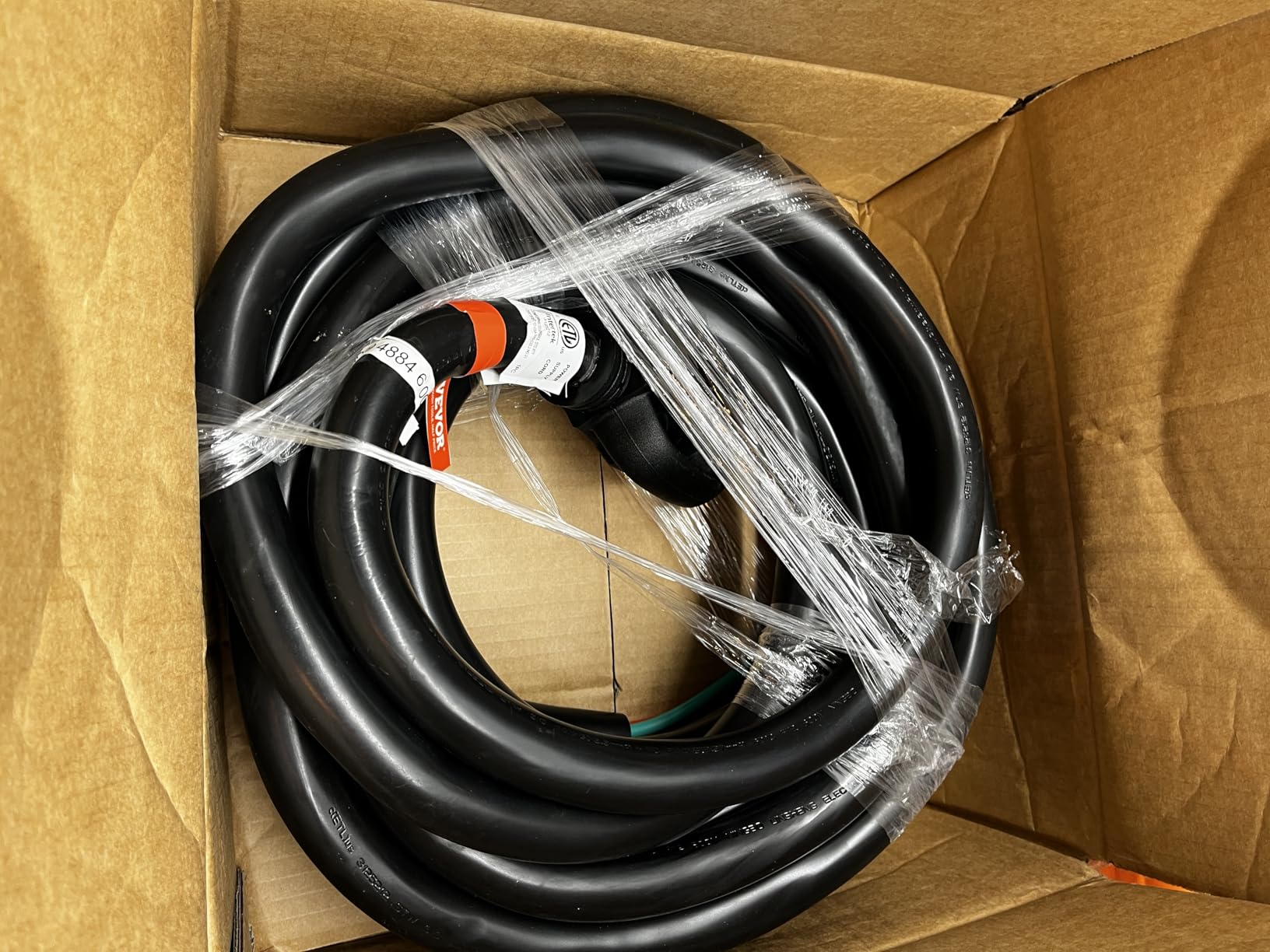 VEVOR 50FT 50Amp Generator Extension Cord 6 Gauge STW 6/3+8/1 RV Power Cord NEMA 14-50P to Bare Wire, Cut Wire for Trailer Motor Campers Home Generator customer photo 2