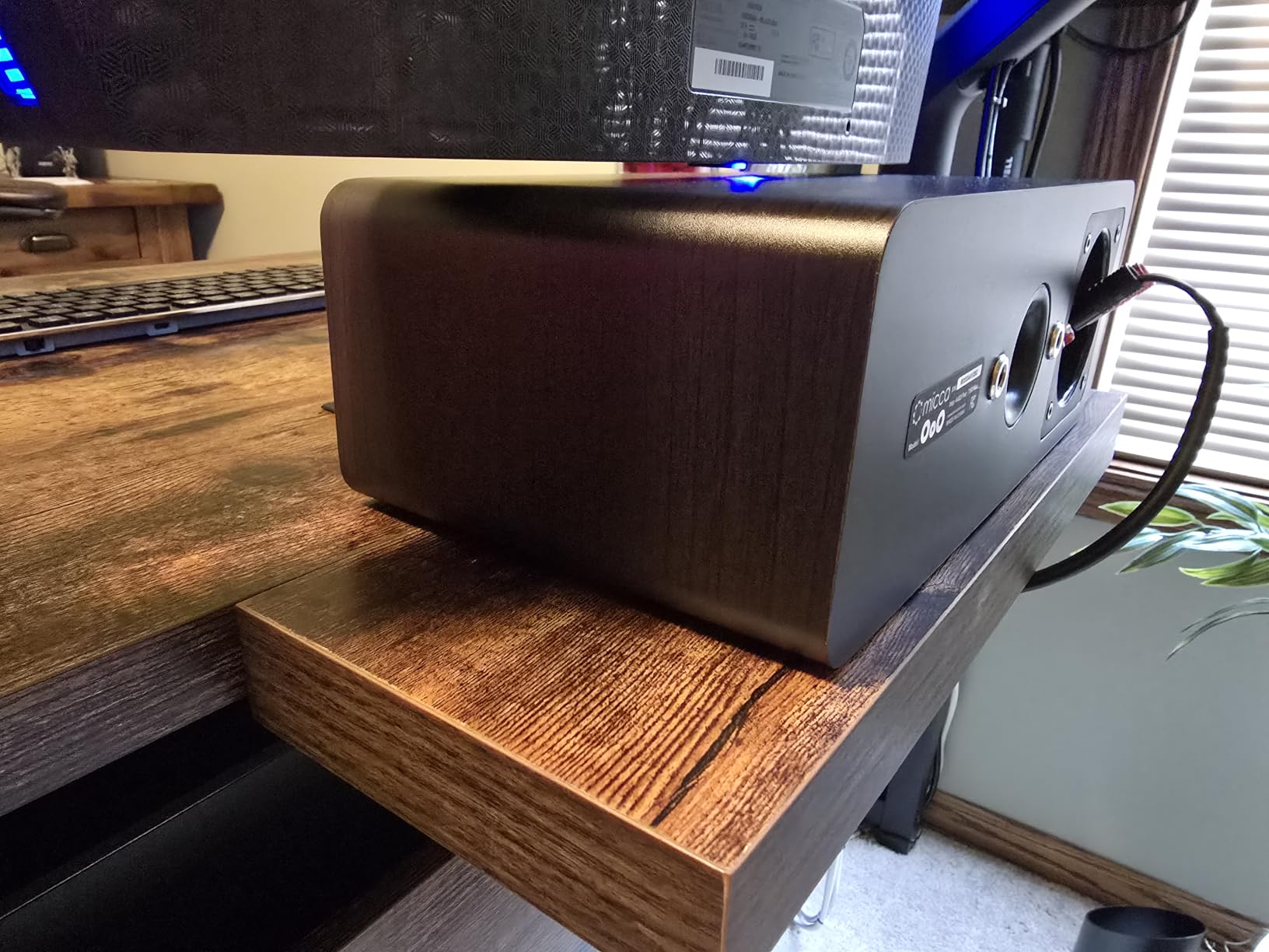 Micca OoO Slim Passive Center Channel Speaker, Home Theater, Each, Walnut customer photo 2